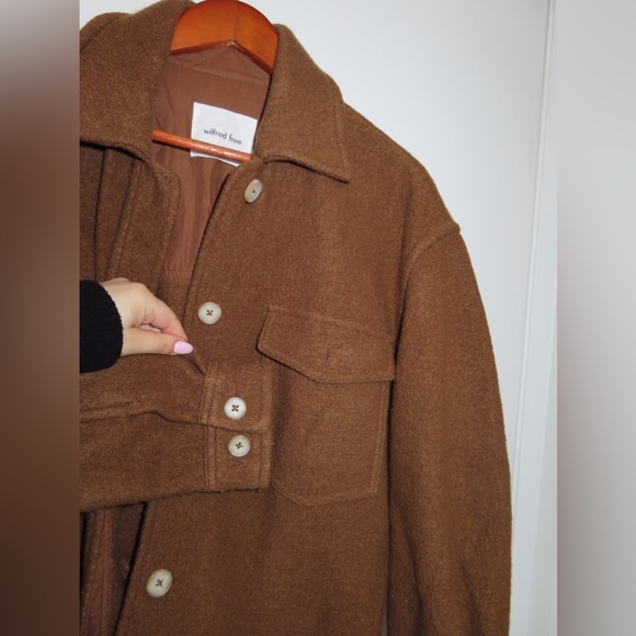 Aritzia - Wilfred Free Wool Shacket - dark brown - Picture 3 of 5